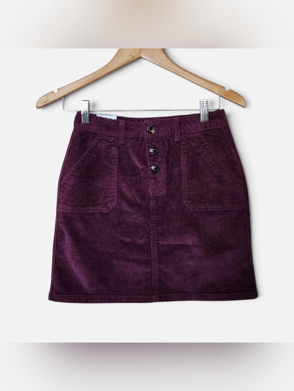Joe Fresh Corduroy Mini Skirt in Plum